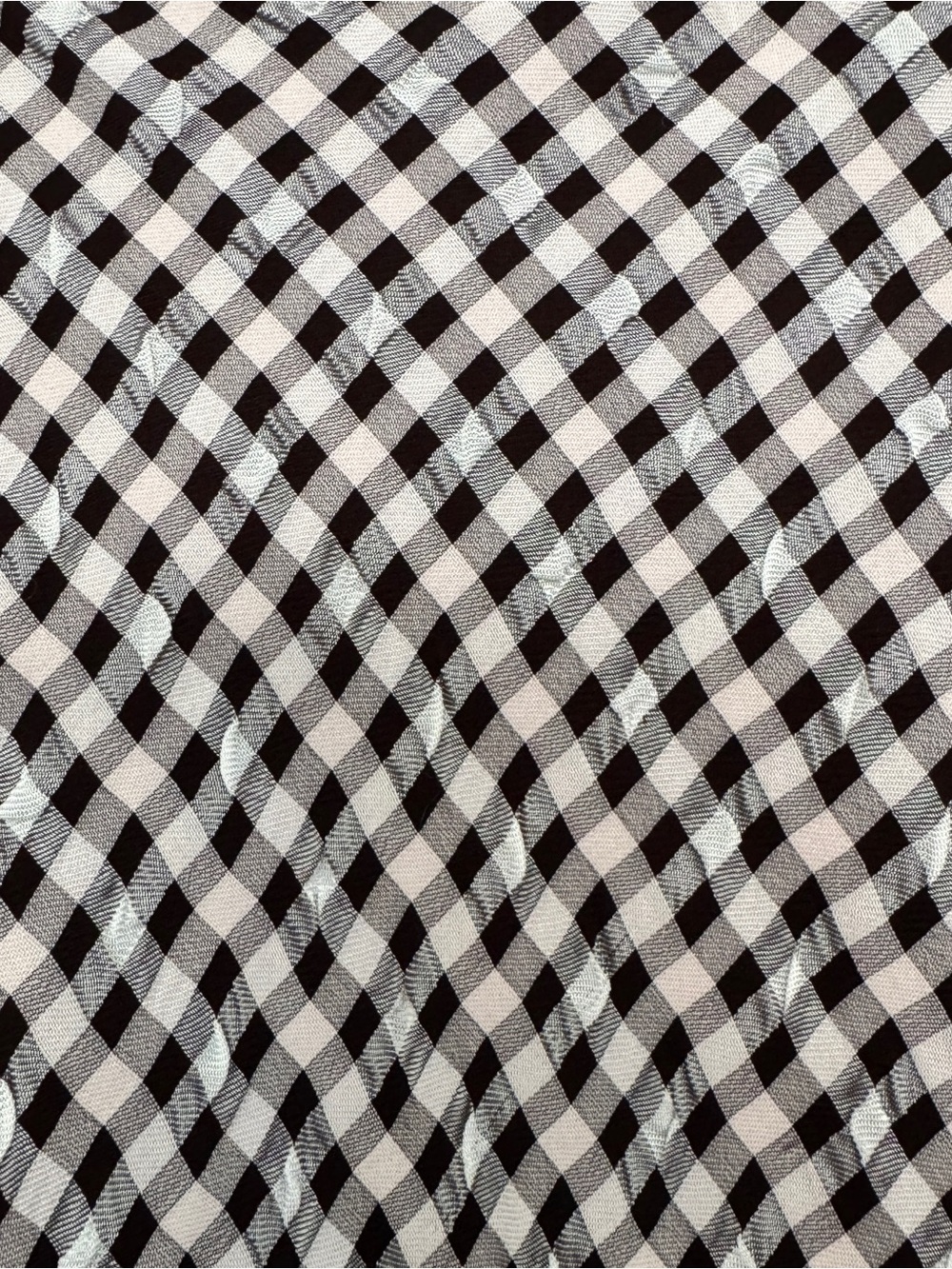 & Other Stories Gingham Maxi Skirt 4 Brown Cream Bias Cut Check - Picture 4 of 6